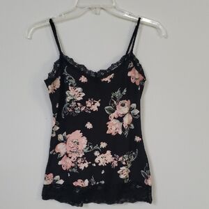 Y2K Project 28 Top Floral Lace Trim Camisole Womens M Whimsigoth Fairy Grunge